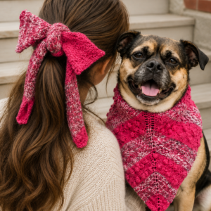 Bejewelled Dog Bandanna and Hair Ribbon