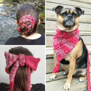 Bejeweled Set Bundle - Dog Bandana and Hair Ribbon