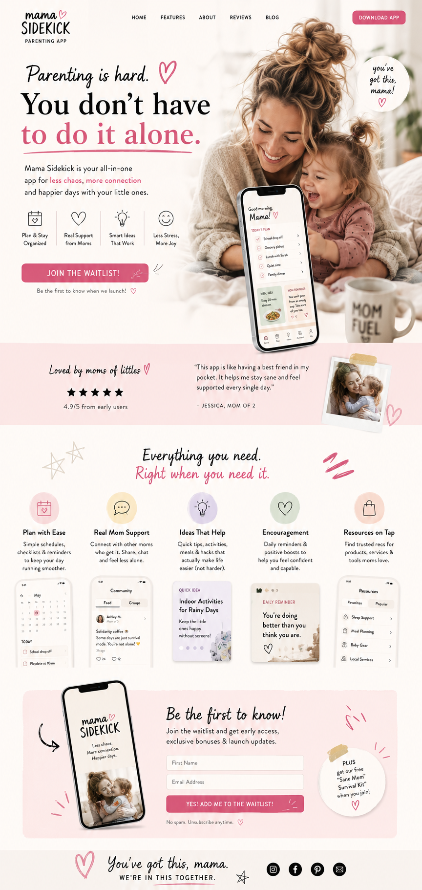 Landing page example