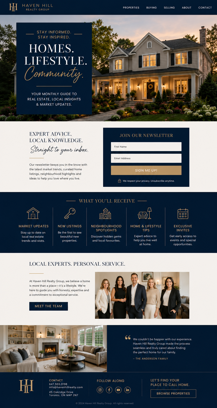 Newsletter design example
