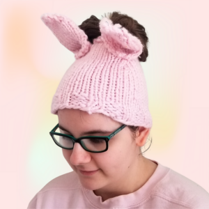 Bunny Love Ponytail Hat