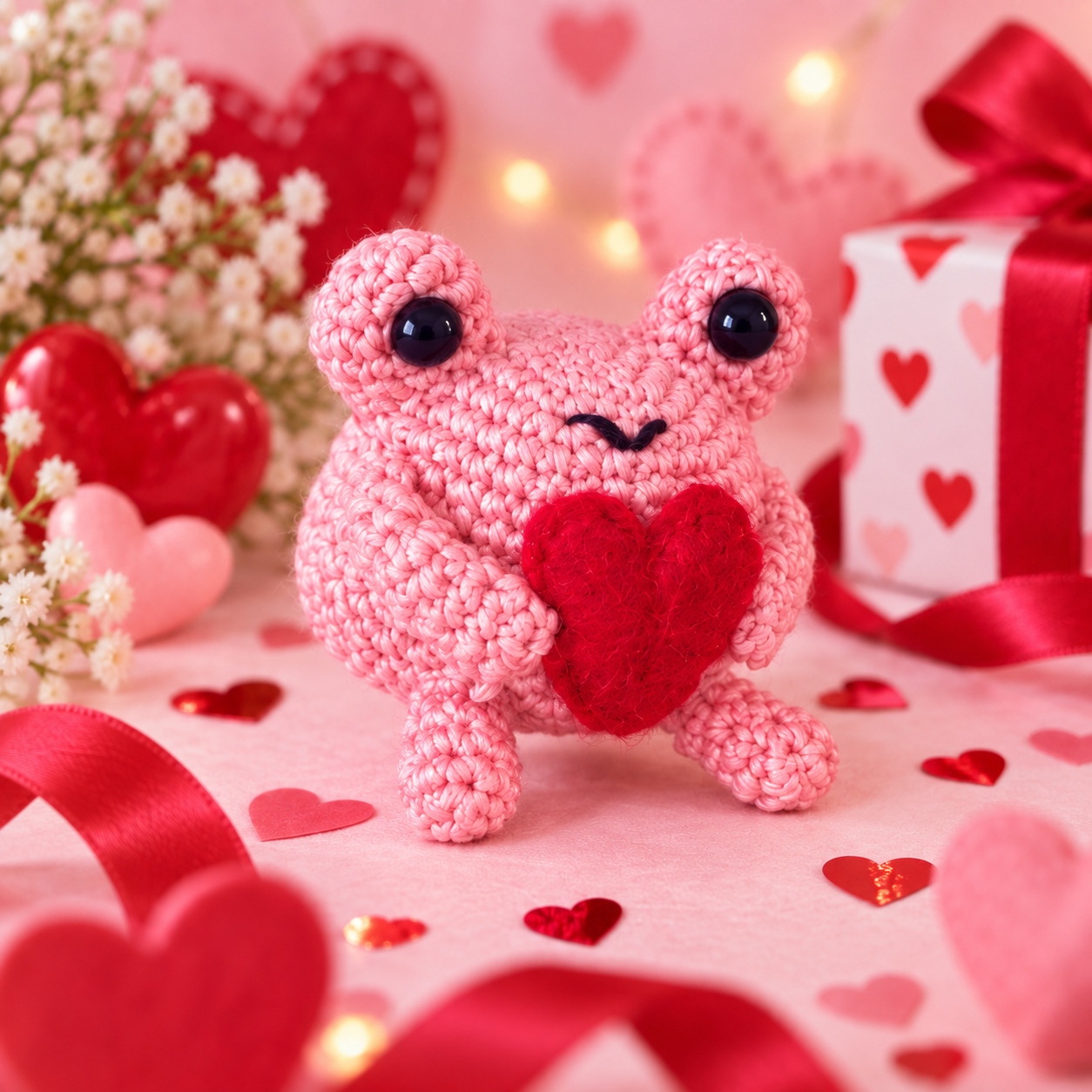 Fiona, crochet small frog
