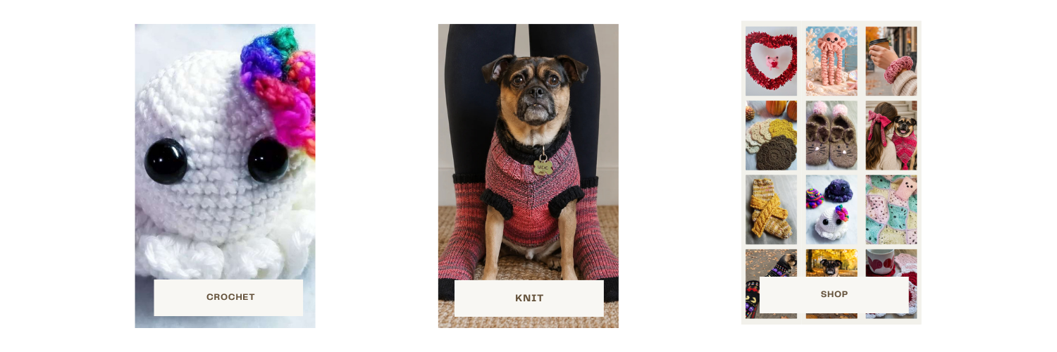 Explore Crochet, Knit, and the Shop