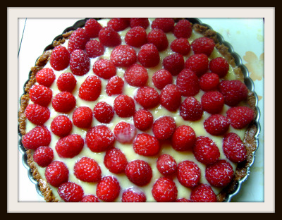 Raspberry tart.