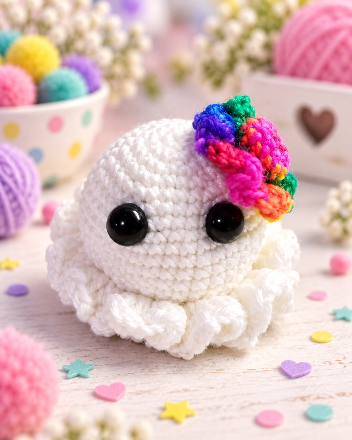 Ophelia the Octopus, crochet festive octopus
