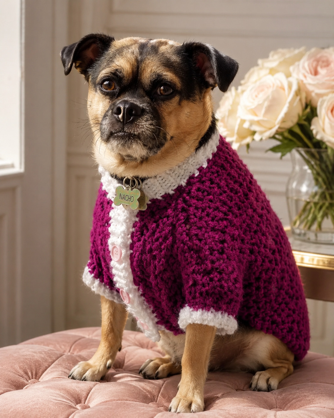 Wonderstruck Dog Cardigan crochet pattern